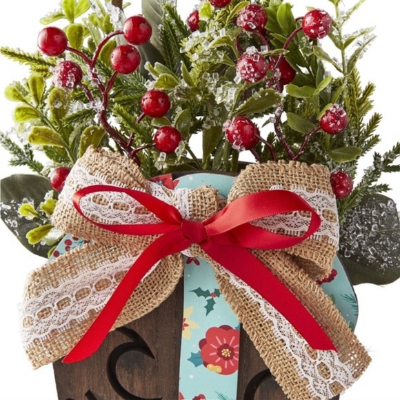 The Pioneer Woman Floral Wooden Boot Christmas Tabletop Decoration - Picture 4 of 6